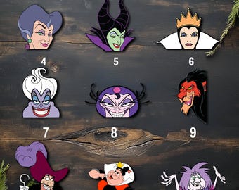 Evil Queen Ursula Maleficent Peekaboo Peeker Sticker, Peeking Car Window Decal, Bumper Waterproof, Disney Villains Pack Stickers SLXG15