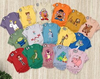 Toy Story Character Matching Shirt, Character Movie Group Shirt, Toy Movie Shirt,Buzz Lightyear Woody Rex Shirt, Toy Story Family KBSE19
