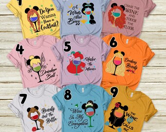 Princess Drinking Shirt, Wine Princess Shirt, Food and Wine Festival, Bibbity Bobbity Boo, Matching Vacation Tank, Epcot Festival E-07092236