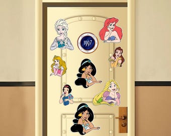 Princesses -Disney-inspired Cruise Magnets /Ariel/Rapunzel/Aurora/Elsa/Belle/Cinderella/Anna/snow white/Disney movie princesses KBRU53