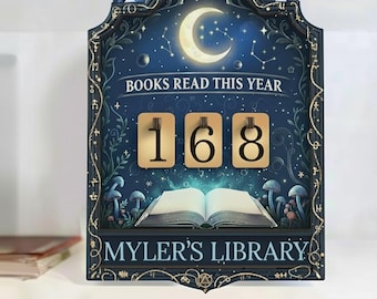 Custom Books Read This Year Counter,Books Read Tracker,Book Lover,Bookshelf Decor,Reading Tracker,Christmas Reader Gift,Book End KDTRT16