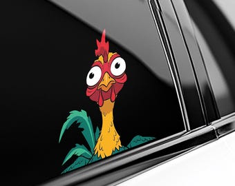 Hei Hei Peeker Sticker – Disney Moana Hei Hei Peekaboo Vinyl Decal – Waterproof Chicken Car & Laptop Sticker Pack OHU517