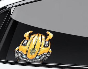 Pegatina de Bumblebee de Optimus Prime: vinilo impermeable de Transformers para coche, portátil y botella AXHF02
