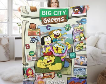 Customized Big City Greens Blanket Personalized Flannel Couch Nap Blanket Bedding Valentine's Comfortable Bedroom Birthday Child Gift KCPN69