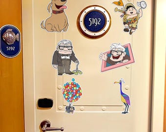 UP-Disney-Inspired Magnets For Cruise Ships' Stateroom Doors/Carl/Russell/Dug/Kevin/Ellie's Home/Gift ideas for cruising/Cruise Cabin KBRC46