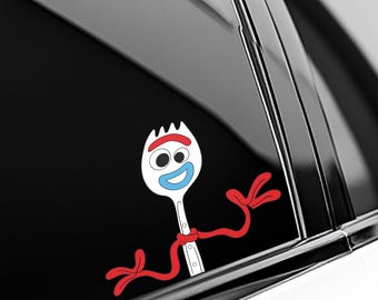 Pegatina de Forky de Toy Story - Vinilo de Disney Forky de Toy Story, impermeable para coche y portátil, un bonito regalo de Forky OHVR03