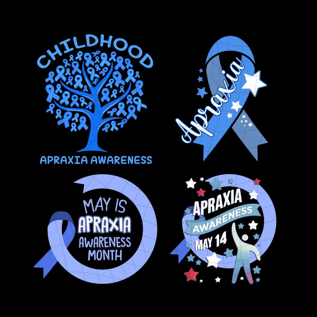 Childhood Apraxia Awareness PNG Bundle | May 14 Apraxia Day | Blue ...