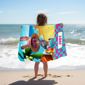 Personalized Zootopia Beach Towels/Custom Disney Cartoon Beach Towel/Shower Summer Vacation Gift/Monogram Towel, Kids Beach Towel OITQ23 zdjęcie 8