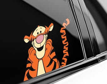 Winnie The Pooh Peekaboo Peeker Peeking Car Window Decal - Bumper Waterproof Vinyl Sticker - Disney Winnie The Pooh - Pack Stickers SLXG17