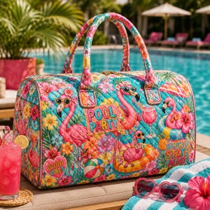 Flamingo Duffle Bag - Etsy display picture 3