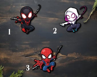 Spidey Spider Man Spider Verse Craft Peeker Peeking Car Window Decals - Bumper Waterproof Stickers AXHF36
