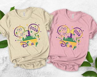 Disney 2026 Mardi Gras Shirt,Custom Disney Mardi Gras Tshirt,Disney Family Matching Mardi Gras 2026 Shirt,Disney Mardi Gras Party Tee AXKY02