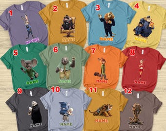 Zootopia Shirt | Zootopia Birthday Shirt | Custom Zootopia Family Shirt | Zootopia Family Birthday Party Shirt KBSM01