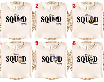 Disney Squad 4th Of July Shirt, Custom Mickey & Friends 4th Of July Tee, 4th Of July Outfit, Disney World Shirt, Family Matching Tee SLWB27