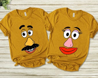 Mr Potato and Ms Potato heads inspired Couples Matching Shirts, Halloween Couple Shirts, Disney Wedding Shirt, Disney Honeymoon E-13092201