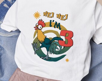 Camiseta de cumpleaños "Hei Hei Moana", camiseta de cumpleaños familiar de Moana Maui, camisetas a juego, camiseta de fiesta de cumpleaños de Moana, camiseta de cumpleaños de papá de Moana UNY405
