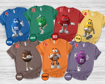 M&M's Halloween Costume Shirt/M And M Matching Family Shirt/Family Halloween Shirt/Candy Group Shirts/Group M M Family Costume Shirt OGQV39
