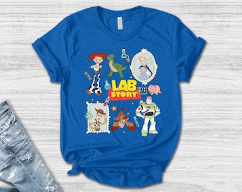 Toy Story Lab Week Shirt, Lab Story Woody Buzz Jessie Tee, Funny Science STEM Gift, Researcher Technician Coworker T-Shirt AXLJ04