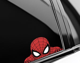 Calcomanías para ventanas de coche de Spider-Man: pegatinas impermeables para parachoques, Spider-Man, vinilo AXHE14