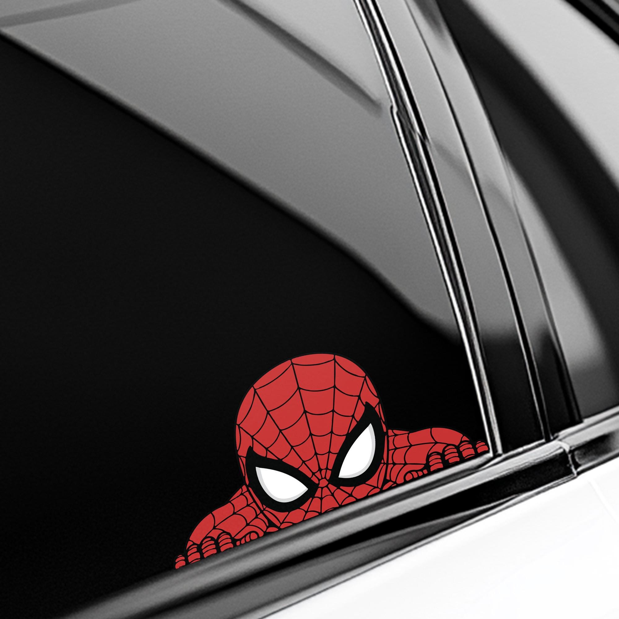 Peeper Window Sticker Spider-man Peeker Peeking Car Window Decals - Bumper Waterproof ...