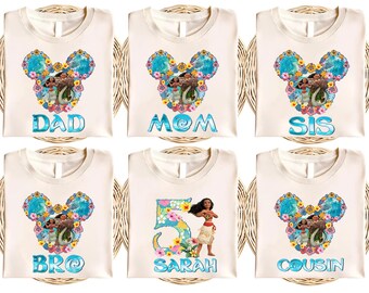 Moana Birthday Shirt, Moana Maui Family Birthday shirt,Matching Shirts, Moana Mommy Birthday Party Shirt , Moana Daddy Birthday Shirt UNY402