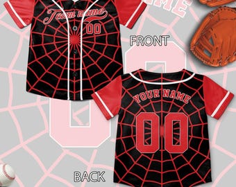 Personalized Spidey and his Amazing Friend, Custom Kid Adult Spiderman Baseball Jersey, Gift for Spider Fan, Spider Man Birthday KDQL12-03