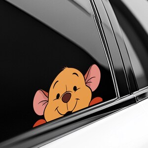 Winnie The Pooh Peekaboo Peeker Peeking Car Window Decal - Bumper Waterproof Vinyl Sticker - Disney Winnie The Pooh - Pack Stickers UNZXSK06