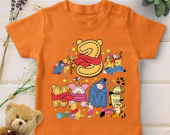 Camiseta de cumpleaños de Winnie the Pooh de Disney para niño, camiseta de viaje de cumpleaños a Disneyland, camiseta de Disney, camiseta de Ígor, Tigger, Piglet y Oso Pooh de Disney, UNVC19