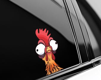 Hei Hei Peeker Sticker – Disney Moana Hei Hei Peekaboo Vinyl Decal – Waterproof Chicken Car & Laptop Sticker Pack OHVR09