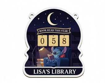 Custom Stitch Books Read Tracker, Books Read This Year Counter, Bookish Decor, Gift for Book Lover, Personalized Bookself KDTRT01