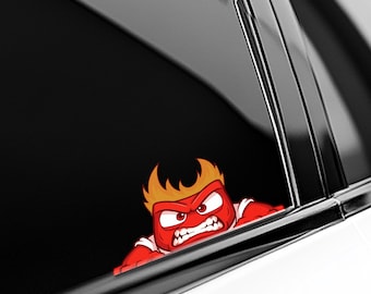 Inside Out 2 Movie Peeker Sticker, Fear Joy Envy Anger Sadness Anxiety Bing Bong Peeking Decals, Waterproof Vinyl Pack Sticker SLX212-1