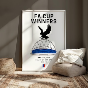 Crystal Palace FA Cup Winners 2025 Print: Football Wall Art