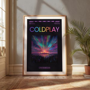 Coldplay Concert Poster: Music Tour Art Print