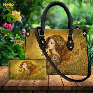 Sac à main papillon bohème doré | sac à main d'art floral vintage | Cadeau fantaisiste pour femme | Sac à main en cuir personnalisé