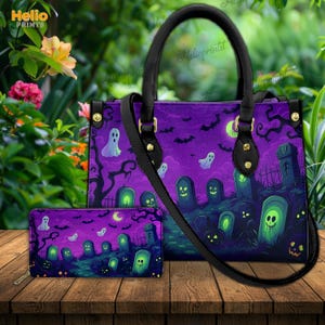 Spooky Cute Halloween Purse, Halloween Leather Handbag, Halloween Bag, Halloween Purses, Halloween Gift, Gift For Her