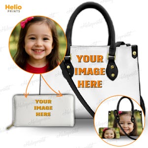 Custom Handbag with Your Design | Personalized Purse and Wallet Set | Custom Leather Handbag | Gift For Her