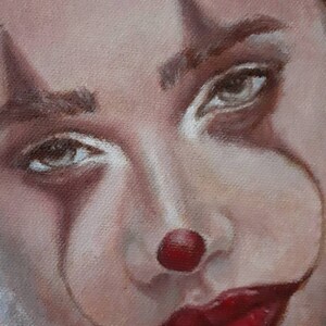 Il Pagliaccio, Portrait de clown Peinture à l'huile image 4