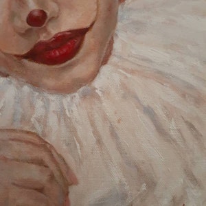 Il Pagliaccio, Portrait de clown Peinture à l'huile image 8