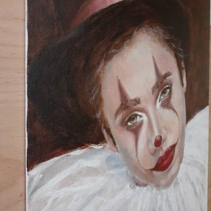 Il Pagliaccio, Portrait de clown Peinture à l'huile image 2