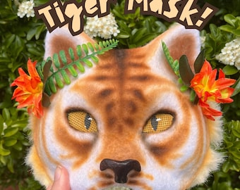 Tiger mask (therian, furry, costume)