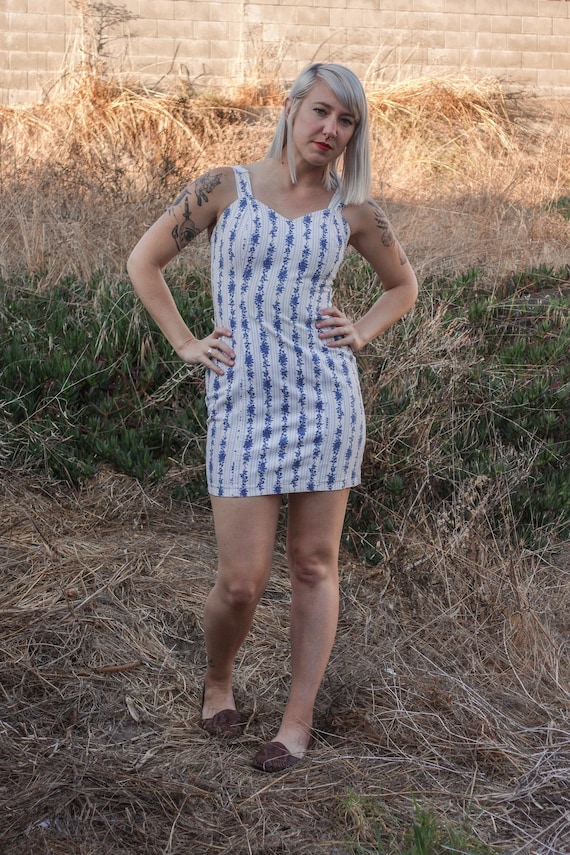 sketching dress design Denim Tank Midi Dress