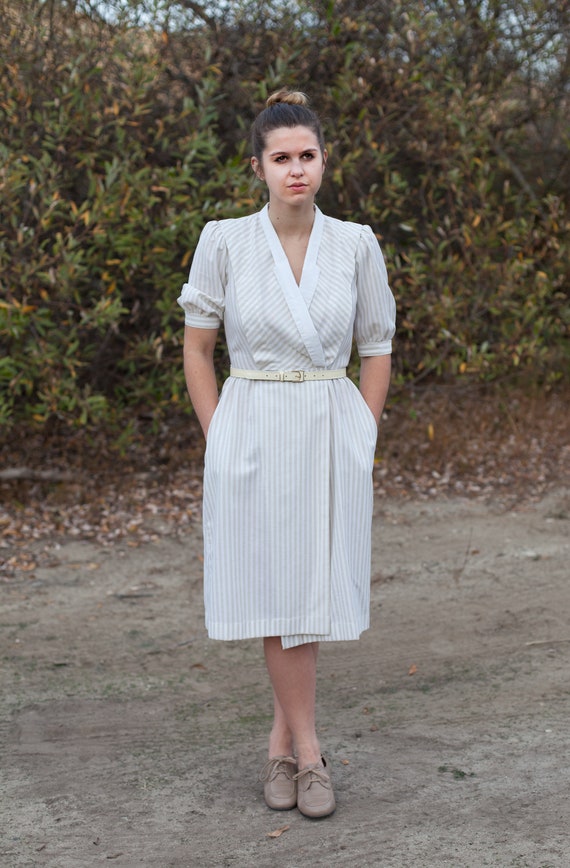 white business casual dress