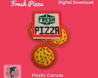 Pizza Untersetzer Set Kunststoff Leinwand Muster: Foodie DIY Dekor (PDF Download