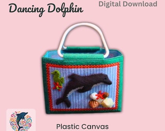 Delfin Tragetasche aus Kunststoff Canvas Muster: Ocean Beach DIY (PDF Download)