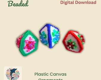 Ornament-Muster: Weihnachtsmotiv auf Leinwand (Digitaler Download)