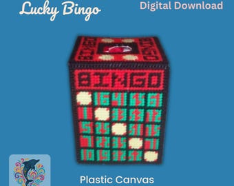 Bingo Taschentuchbox Bezug Kunststoff Canvas Muster (Digitaler Download)