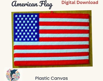Amerikanische Flagge Kunststoff-Leinwand-Muster: Vaterländischer Türhänger (PDF Download)