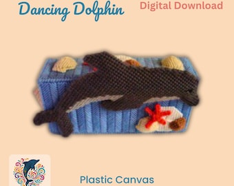 Delfin Türstopper Plastik Leinwand Muster: Ocean Decor DIY (PDF Download