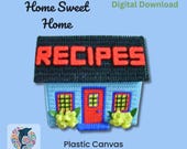 Plastic Canvas Recipe Box PDF Pattern: Home Sweet Home House