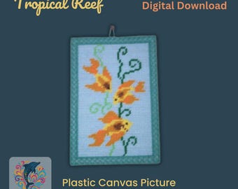 Tropical Reef Canvas Muster: Ocean Wandbild (Digitaler Download)